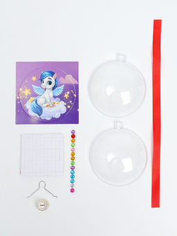 Елочный шар своими руками с раскраской «Лошадка», набор для творчества