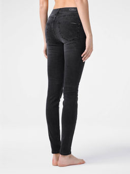 CONTE Моделирующие eco-friendly джинсы skinny со средней посадкой CON-150 washed black - Conte elegant фото 2
