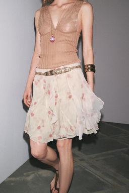 PRINTED RUFFLE SKIRT - Zara фото 3