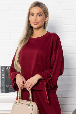 Джемпер с завязками Твист (бордовый) Б14867-10М
