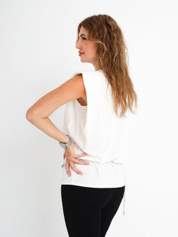 Футболка с подплечниками, тофу - Inzibe фото 4