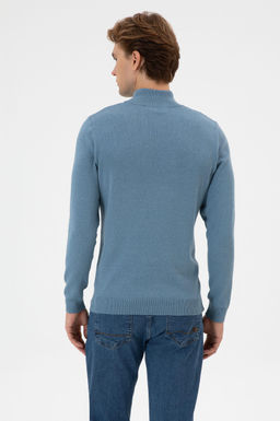 Erkek Slim Fit Bo_azl_ Mavi Basic Kazak - U.s. polo assn фото 5