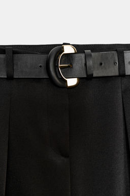 SATIN BARREL TROUSERS WITH BELT - Zara фото 9