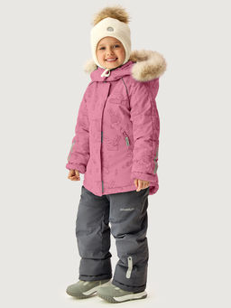 Костюм 7з1026 ягодный мусс/серый