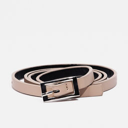 Ремень женский, ширина 1 см, пряжка металл, цвет бежевый