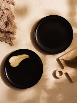 Тарелки SL Home «Дарк», d=25.5 см, фарфор, чёрные