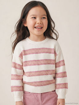 ?izgili K?z ?ocuk Triko Kazak