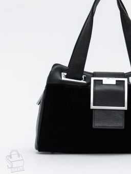 Сумка женская кожаная 1917-1YF black Polina&Eiterou