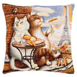 "Вася+Маша Свидание" Наволочка гобеленовая 45х45