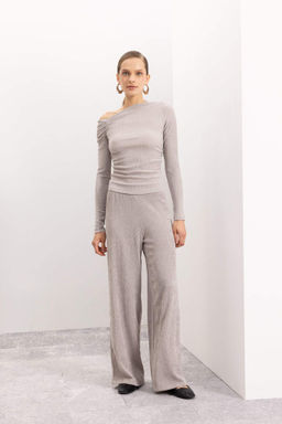 Wide Leg Burumcuk Pantolon - Defacto фото 2