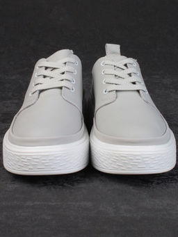 05-PDF88-2 GRAY Кроссовки женские (натуральная кожа)