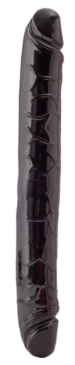 Двусторонний фаллоимитатор Black&Red by TOYFA, ПВХ, чёрный, 31 см