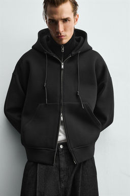 NEOPRENE-EFFECT HOODIE - Zara фото 15