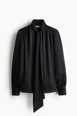 Blusa de gasa con lazada - H&m фото 3