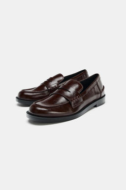 PATENT EFFECT PENNY LOAFERS - Zara фото 3