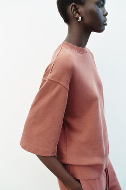 FADED-EFFECT OVERSIZE SWEATSHIRT - Zara фото 20