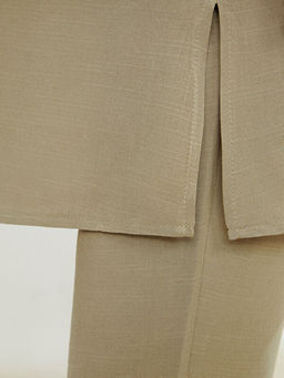 Keten Kar???ml? Kad?n G?mlek Tunik