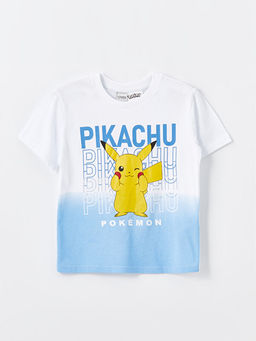 Bisiklet Yaka Pikachu Bask?l? Erkek ?ocuk Ti??rt ve ?ort - Waikiki фото 2