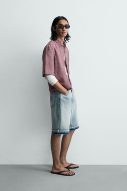 BERMUDA DENIM RELAXED FIT / Azul claro