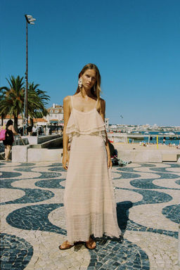 POINTELLE KNIT RUFFLED DRESS - Zara фото 11
