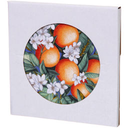 Цена за 2 шт. Подставка керамическая 16*16см "Ветка апельсинов"