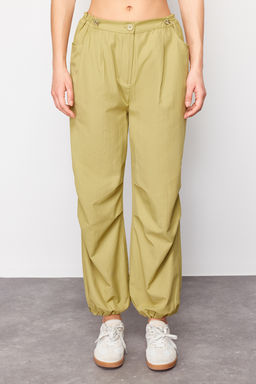 TRENDYOLMILLA Yag Yesili Jogger Normal Bel Pacas? Lastikli Dokuma Pantolon TWOSS23PL00158  фото 4