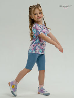 Костюм Актив лиловые одуванчики-деним - Sovalina фото 18