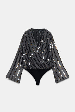 SEQUINNED BODYSUIT - Zara фото 6