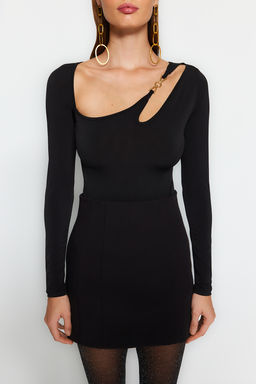 TRENDYOLMILLA Siyah Vucuda Oturan Aksesuarl? Orme Body TPRAW24BD00032 фото 4