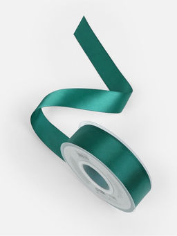 Лента атласная TEIRA, двухсторонняя, 25 мм, 25±1 м, зелёная №0589