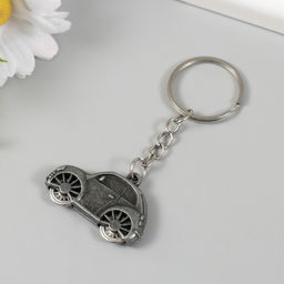 Цена за 12 шт. Брелок для ключей на кольце «Автомобиль», колёса крутятся, металл, 2.6×4.1 см