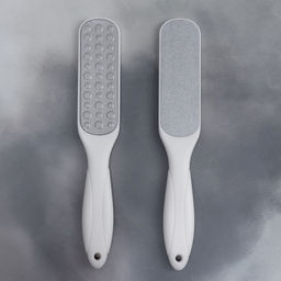 Пилка для пяток, овальная, лазерная, двусторонняя, 23 см, белая