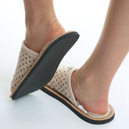 Тапочки-шлепанцы арт.4010-03 МАКО бежевая мушка - Altro фото 4