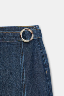 FALDA PANTAL?N Z1975 CRUZADA DENIM HEBILLA / Azul - Zara фото 9
