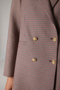 Куртка Sorbe x DeFacto Блейзер с воротником на пуговицах и узором  фото 6