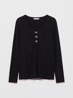 V Yaka Kad?n Pijama ?st?