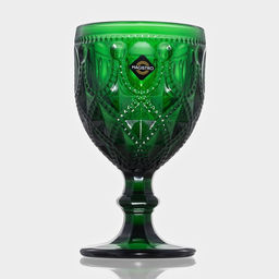 Бокалы для вина Magistro «Варьете», 320 мл, набор 6 шт., стекло, зелёные