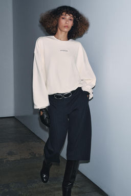 BALLOON EMBROIDERED SLOGAN SWEATSHIRT