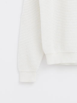 CONTE Фактурный джемпер из объемной пряжи с органическим хлопком LDK 126 off-white