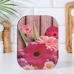 Набор деревянная разделочная доска и подставка под горячее с декором №1 29,25х18,75х1,1 см - Simaland фото 5