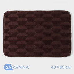 Коврик для ванной и туалета SAVANNA Стоун, 40?60 см, коричневый
