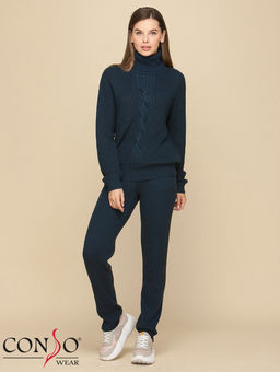 Conso/KS 190601 - jade Костюм женский: джемпер+брюки