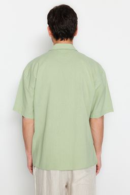 TRENDYOL MAN Yesil Oversize Fit Yazl?k Pamuklu Gomlek TMNSS23GO00080 - Trendyolmilla фото 13