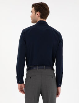 Lacivert Slim Fit Uzun Kollu Basic G_mlek - Pierre cardin фото 4