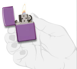 Зажигалка ZIPPO с глянцевым фиолетовым покрытием | High Polish Purple 24747  фото 5