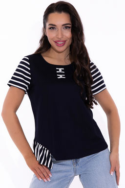 Блузон На своем месте (тёмно-синий) - Эльза фото 4