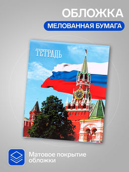 Комплект тетрадей из 5 шт (4 разные + 1 повторяющаяся МИКС), 48 листов, клетка, Россия, обложка мелованная бумага, блок №2, белизна 75% (серые листы) - Calligrata фото 4