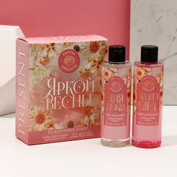 Гель для душа и пена для ванны Яркой весны!, подарочный набор, 2 х 200 мл, ЧИСТОЕ СЧАТЬЕ - Чистое счастье фото 2