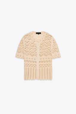 POINTELLE KNIT CARDIGAN - Zara фото 5
