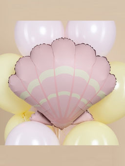 Цена за 3 шт. Воздушный шар фольгированный 26" «Морская ракушка», розовый